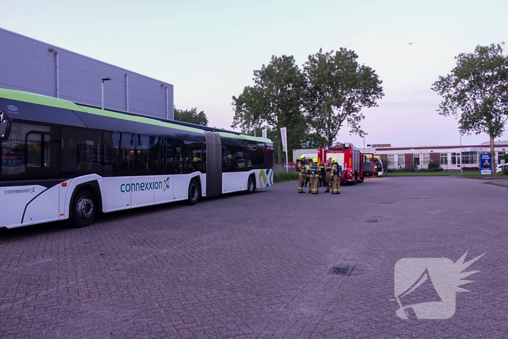 Brand in remmen van bus