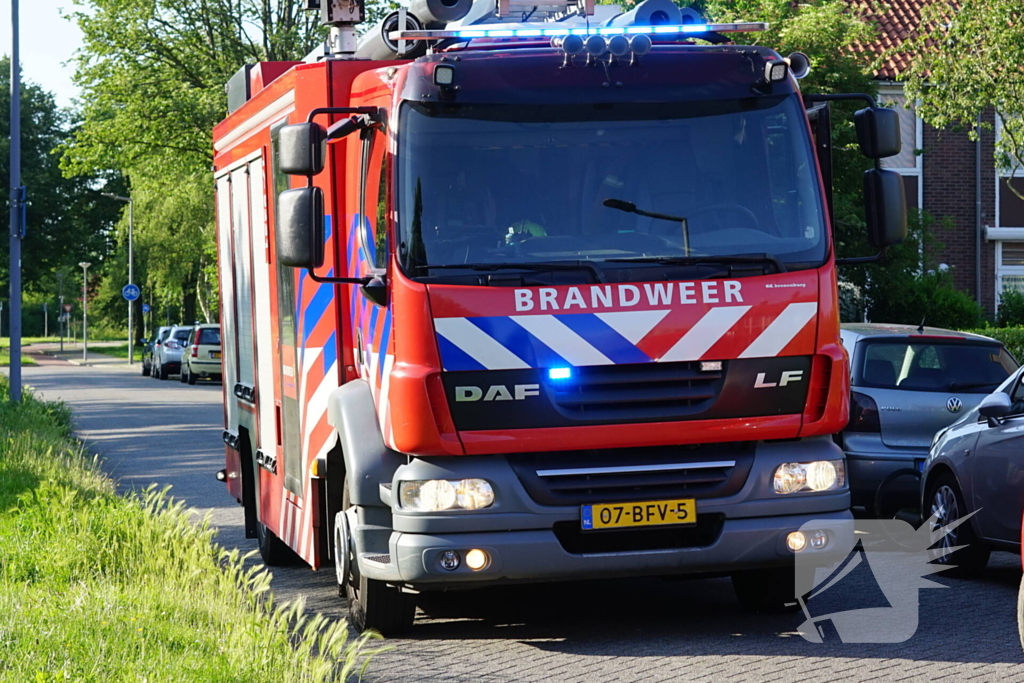 Gasfles in brand tijdens barbecue