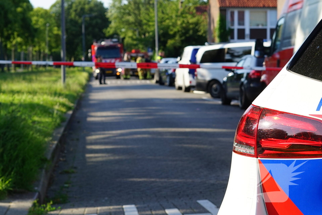 Gasfles in brand tijdens barbecue