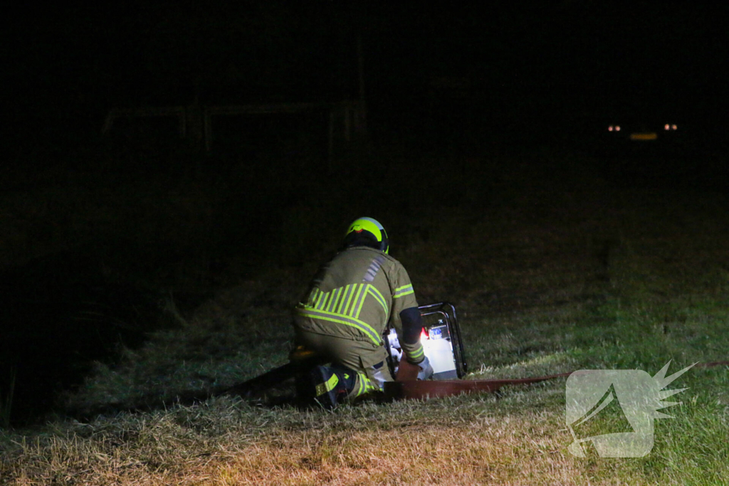 Veel rook bij brand in hooibalen