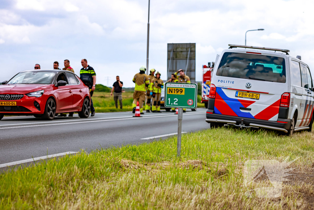 Provincialeweg deels dicht door aanrijding