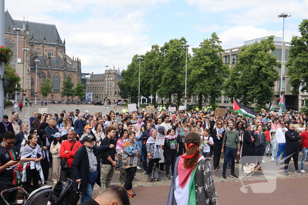 Veel demonstranten bij Pro Palestina demonstratie