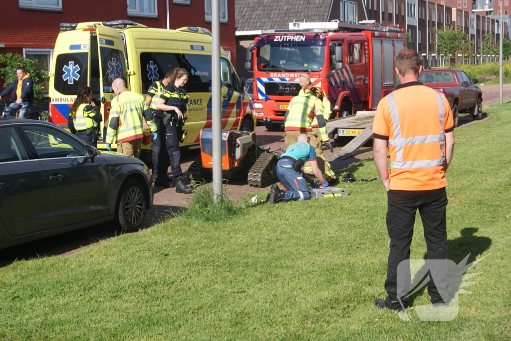 Gewonde na ongeval met remote controlled grasmaaier