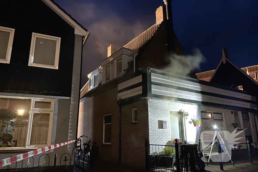 Middelbrand in pizzeria