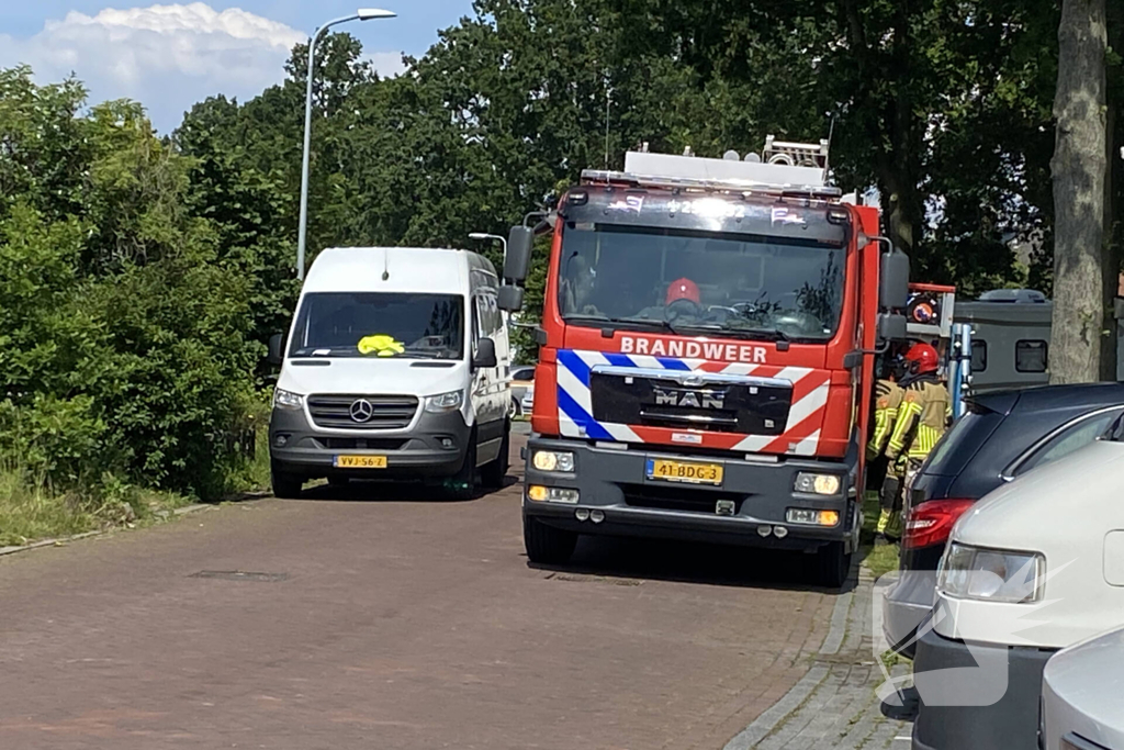 Gasleiding geraakt bij werkzaamheden in tuin