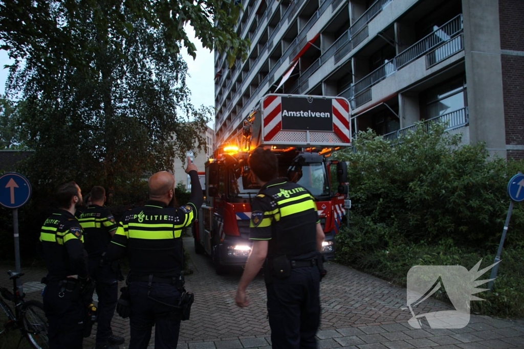 Brand in appartementen complex