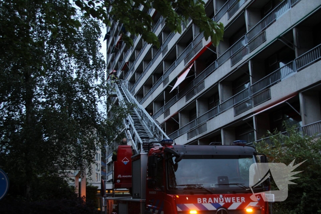 Brand in appartementen complex