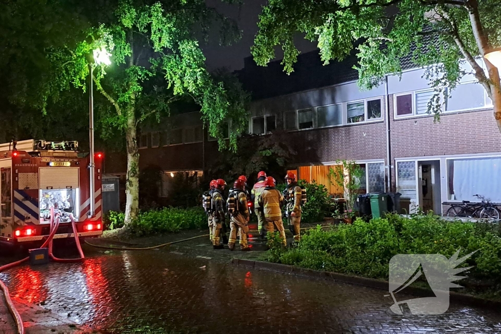 Brand op zolder van woonhuis