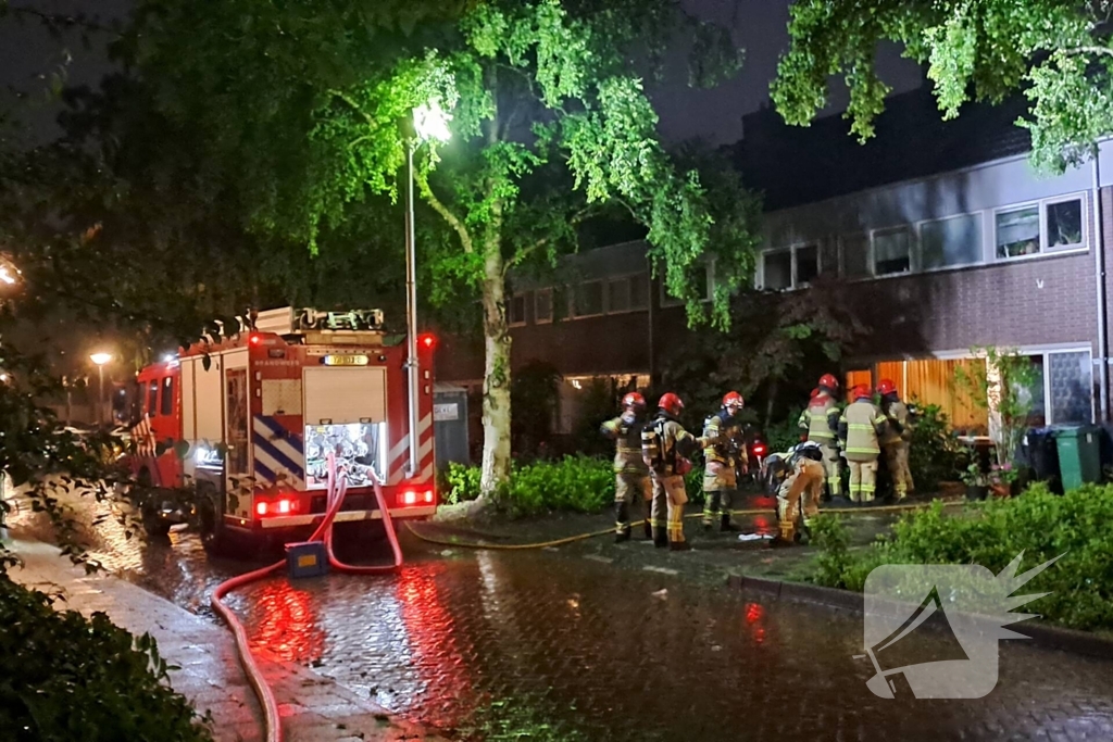 Brand op zolder van woonhuis