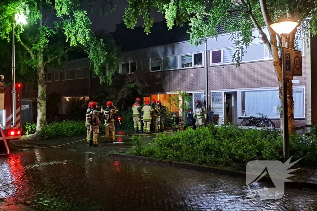 Brand op zolder van woonhuis