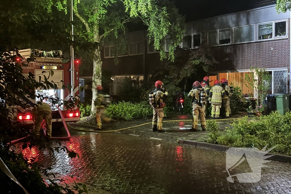 Brand op zolder van woonhuis