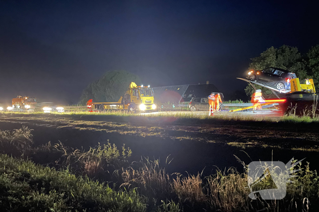 Auto uitgebrand bij ongeval