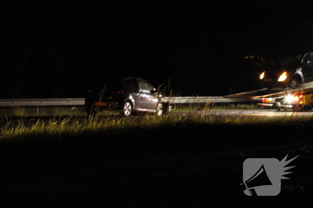 Auto uitgebrand bij ongeval