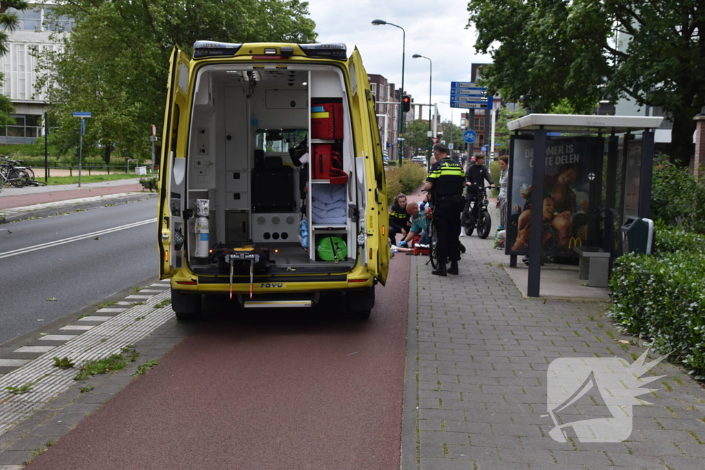 Fietser en fatbike botsen met elkaar