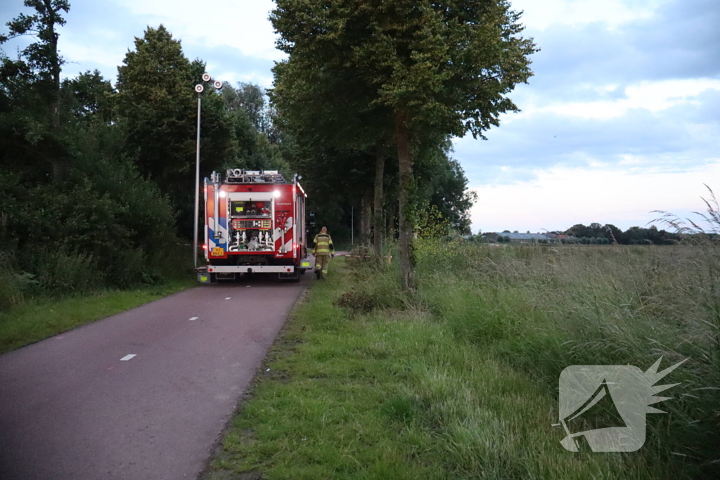 Fietspad afgesloten vanwege aangetroffen vaten