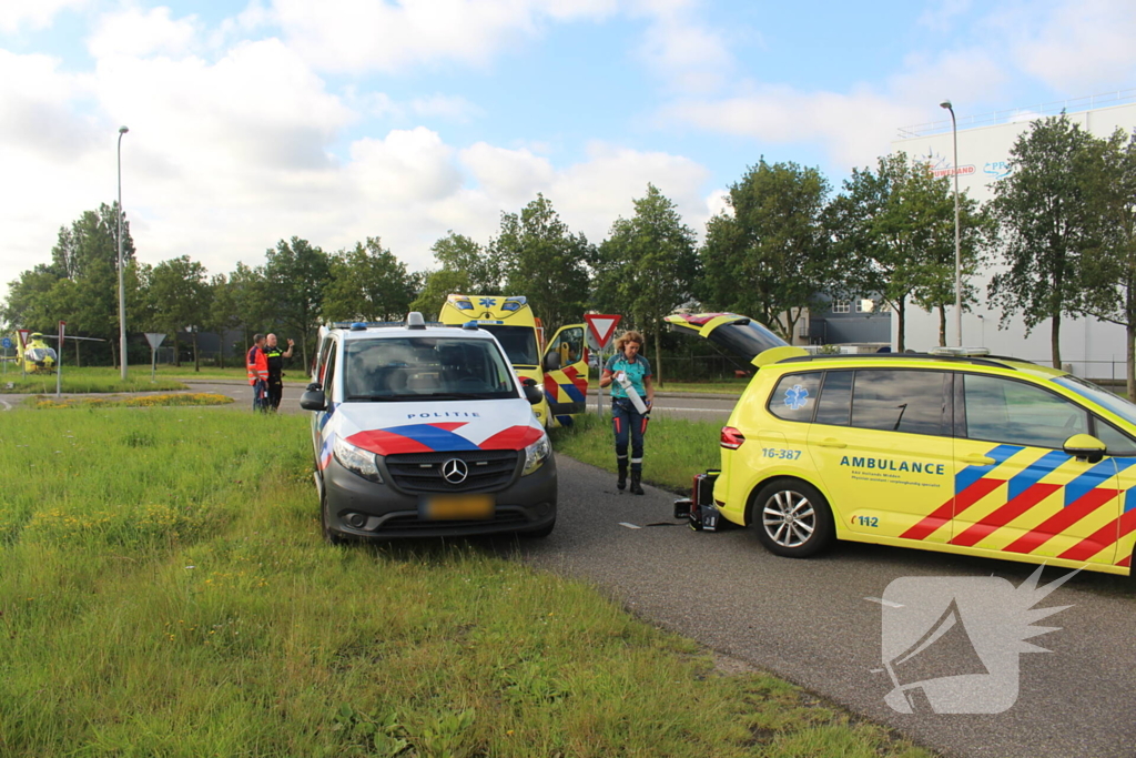 Traumahelikopter geland voor noodsituatie