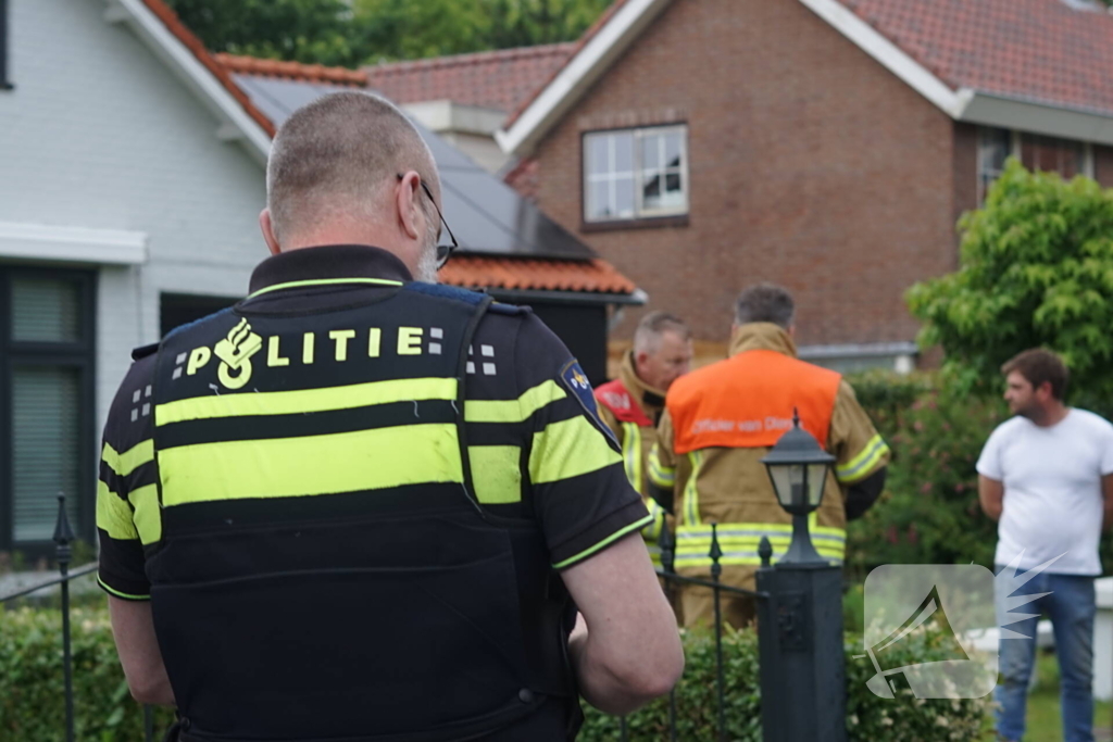 Gasleiding gaat kapot in tuin