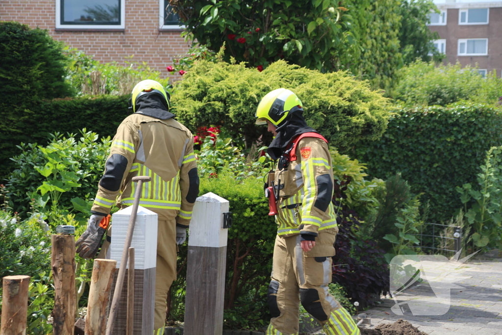 Hard sissend geluid bij werkzaamheden voortuin