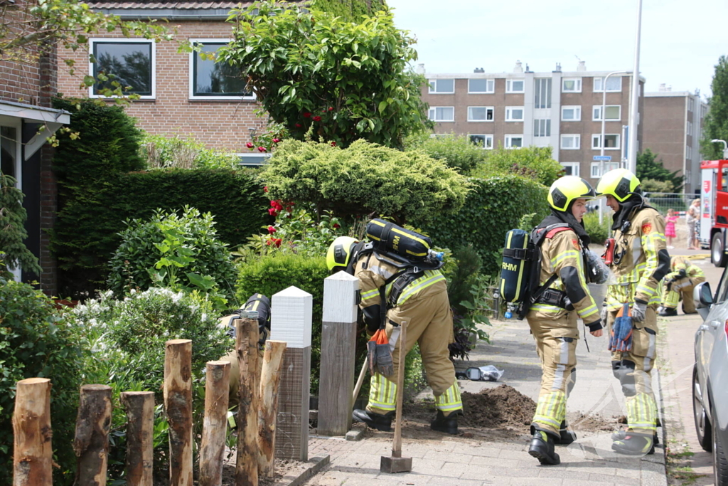 Hard sissend geluid bij werkzaamheden voortuin