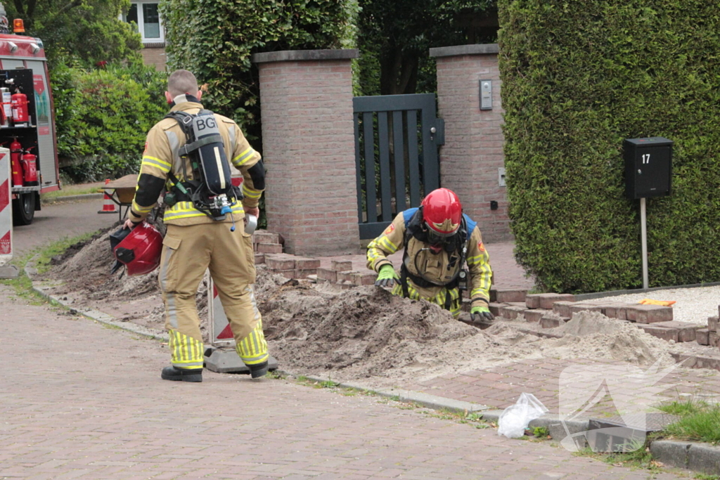 Gasleiding geraakt tijdens aanleg glasvezel