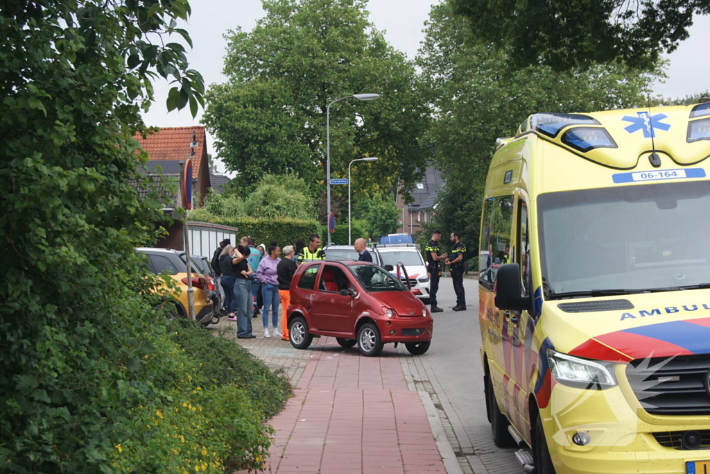 Schade en gewonden bij ongeval met brommobiel