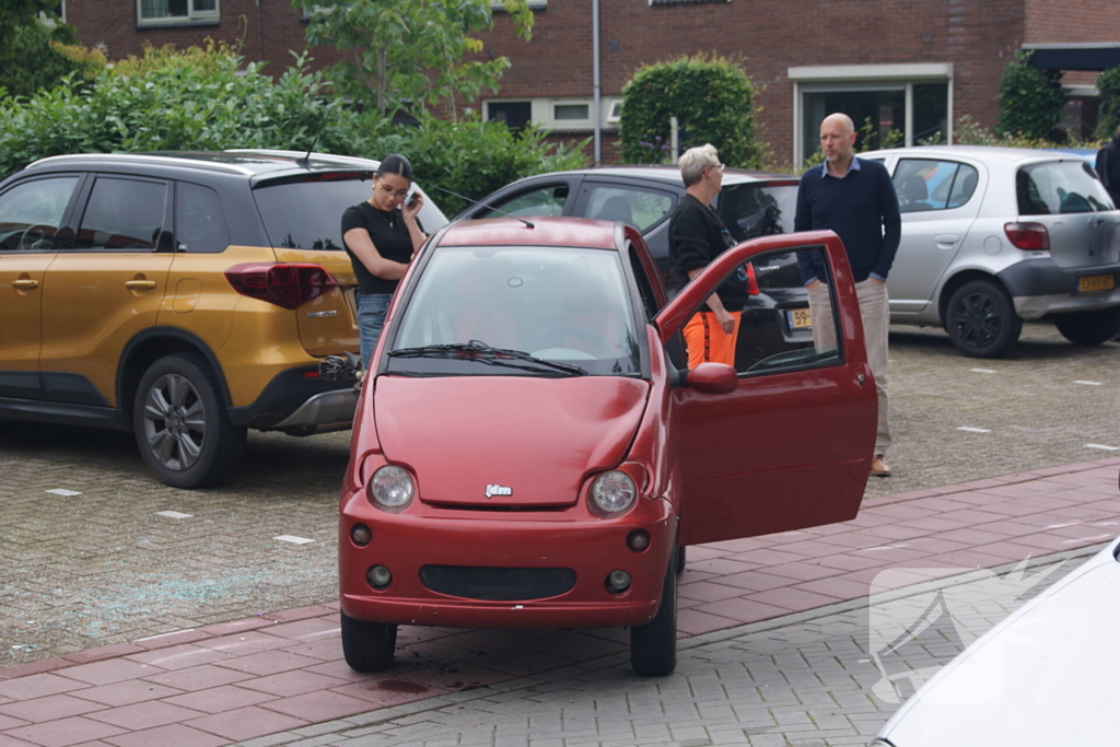 Schade en gewonden bij ongeval met brommobiel