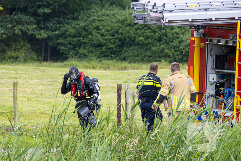 Duikactie na aantreffen bandensporen in riet