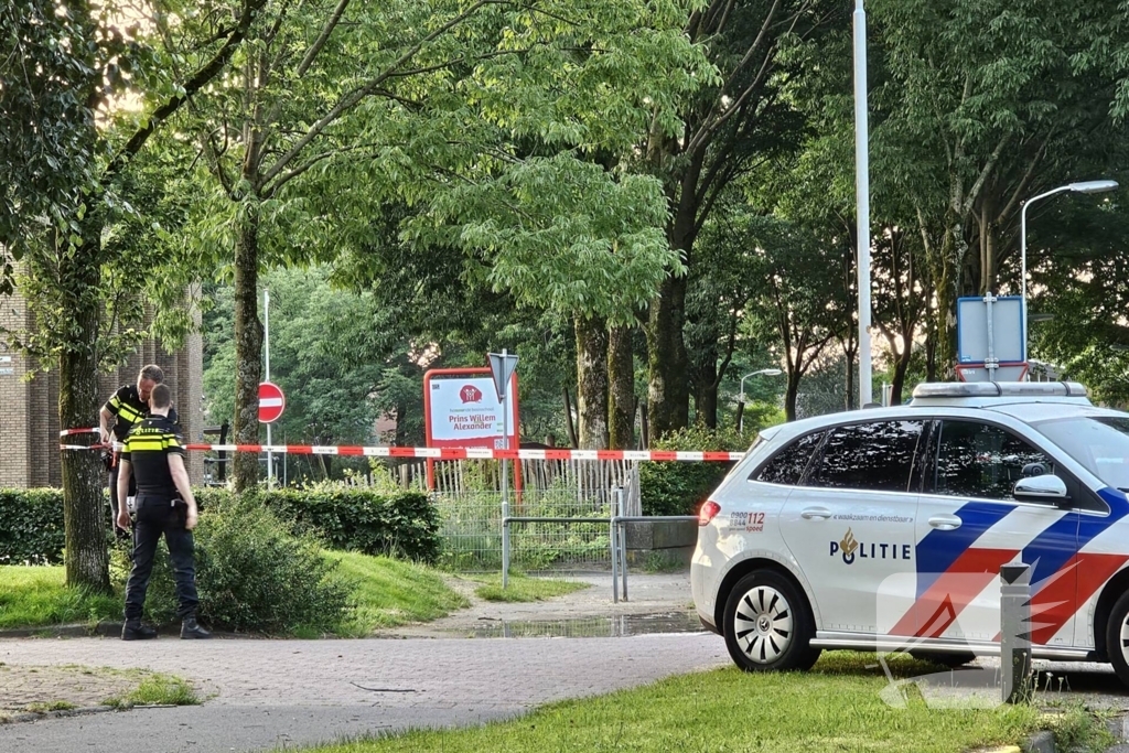 Straat afgesloten wegens grote waterlekkage