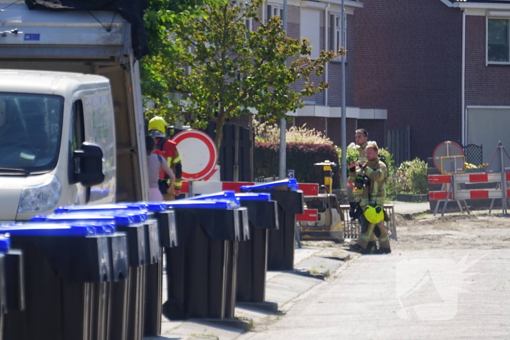 Gasleiding geraakt tijdens graafwerkzaamheden, woningen ontruimd