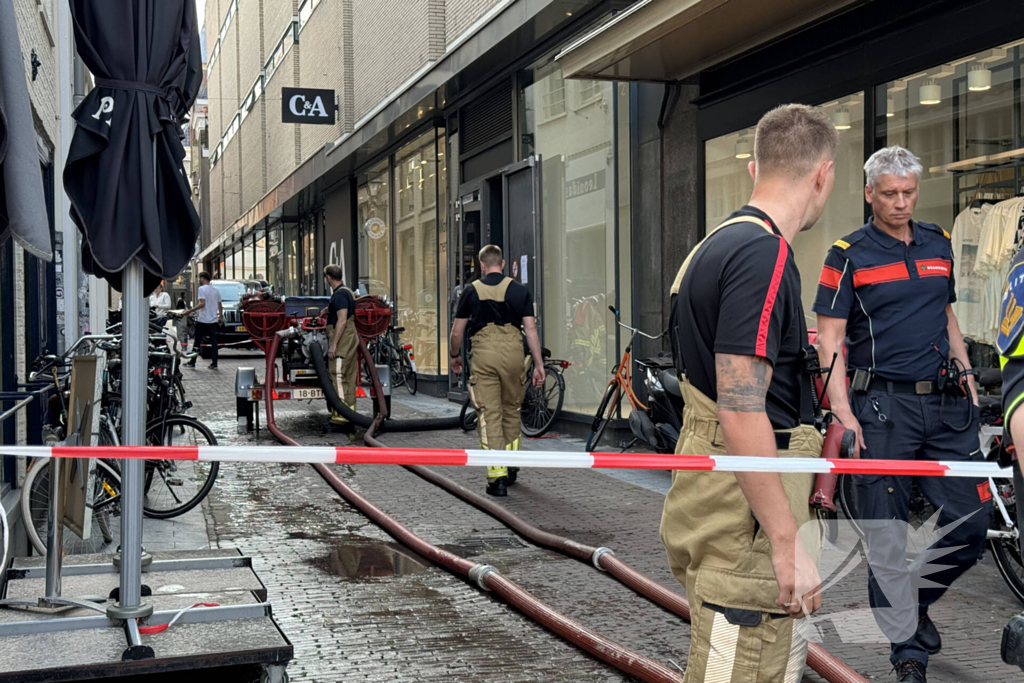 Flinke wateroverlast in winkelpand