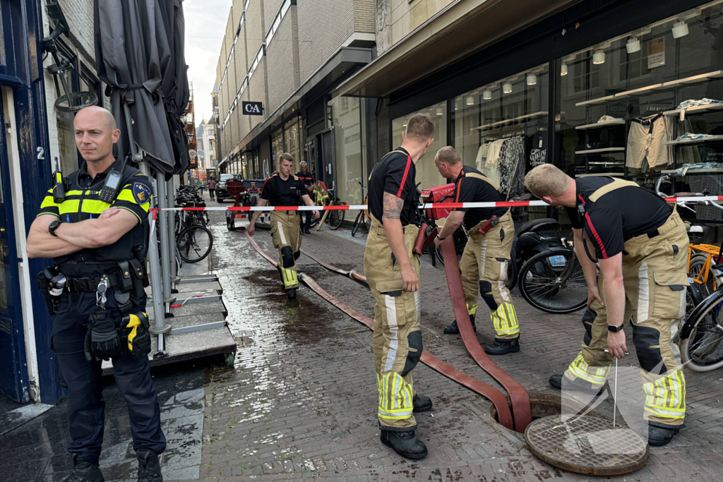 Flinke wateroverlast in winkelpand