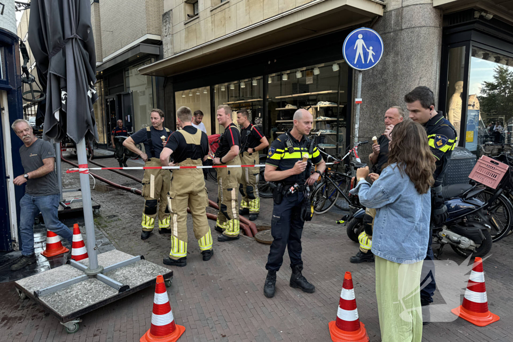 Flinke wateroverlast in winkelpand