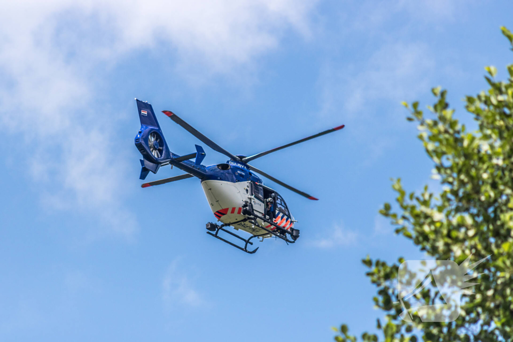 Politie helikopter ingezet bij zoektocht naar inbreker