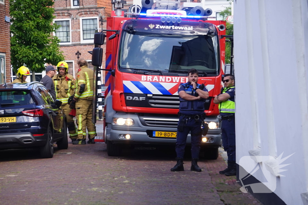 Losgeschoten gasslang zorgt voor steekvlam