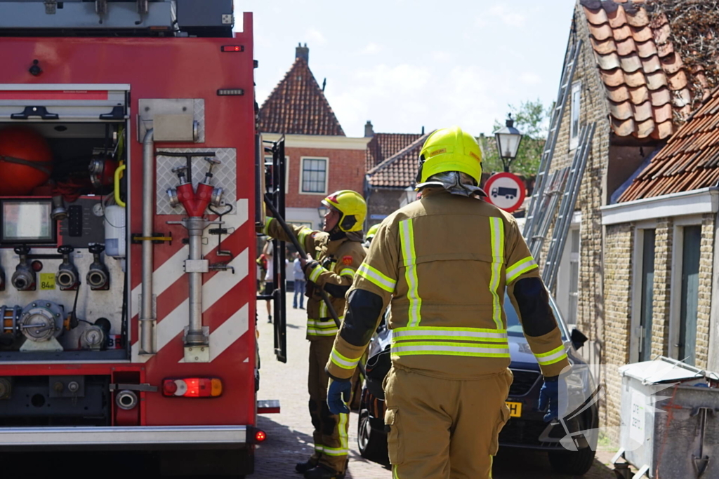 Losgeschoten gasslang zorgt voor steekvlam