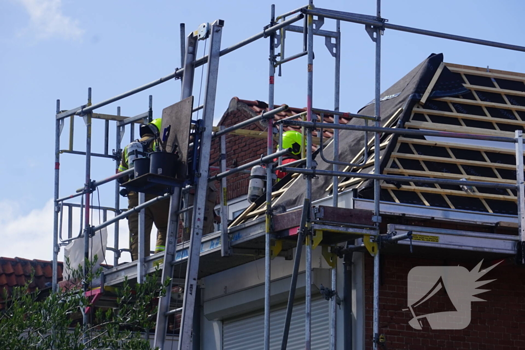 Losgeschoten gasslang zorgt voor steekvlam