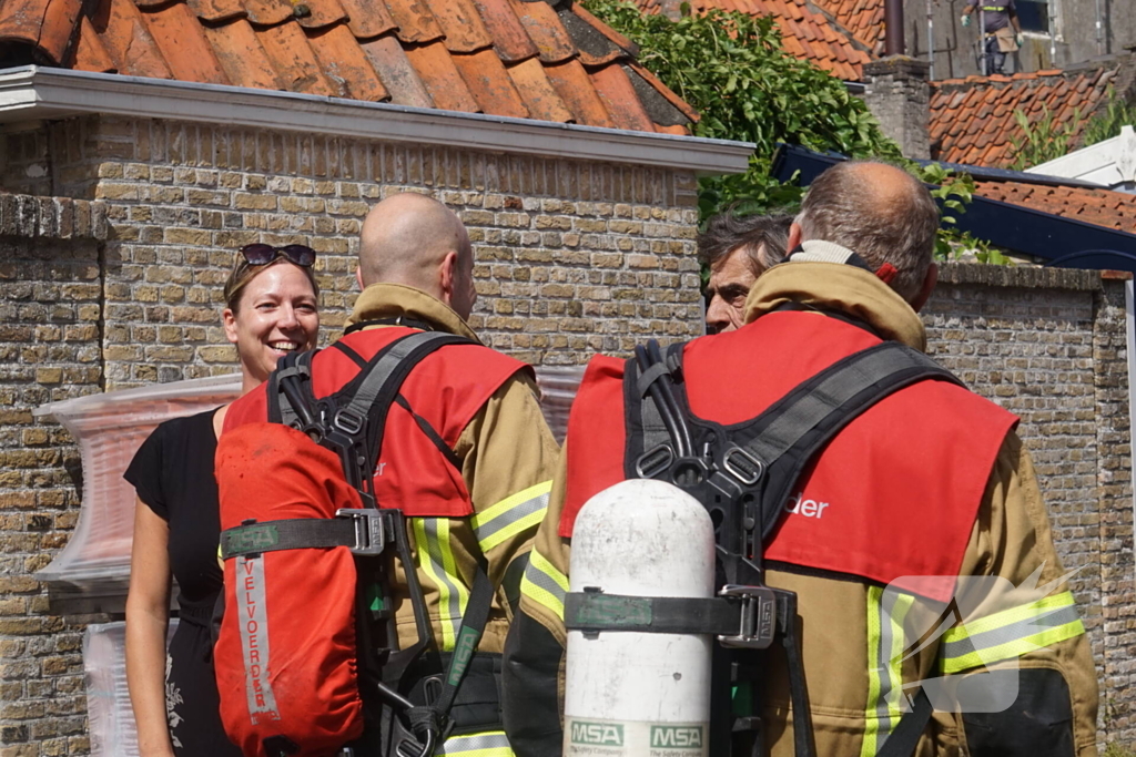 Losgeschoten gasslang zorgt voor steekvlam