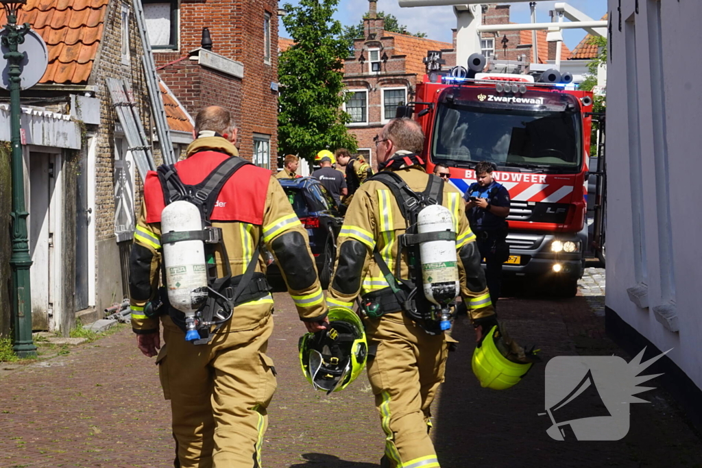 Losgeschoten gasslang zorgt voor steekvlam