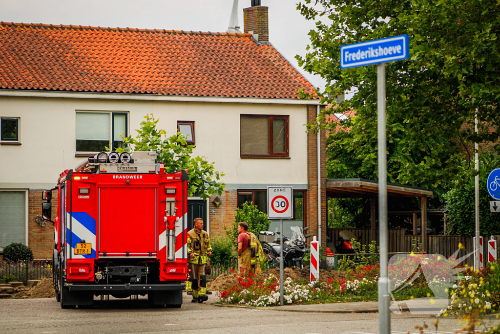 Gaslekkage door werkzaamheden