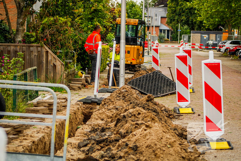 Gaslekkage door werkzaamheden