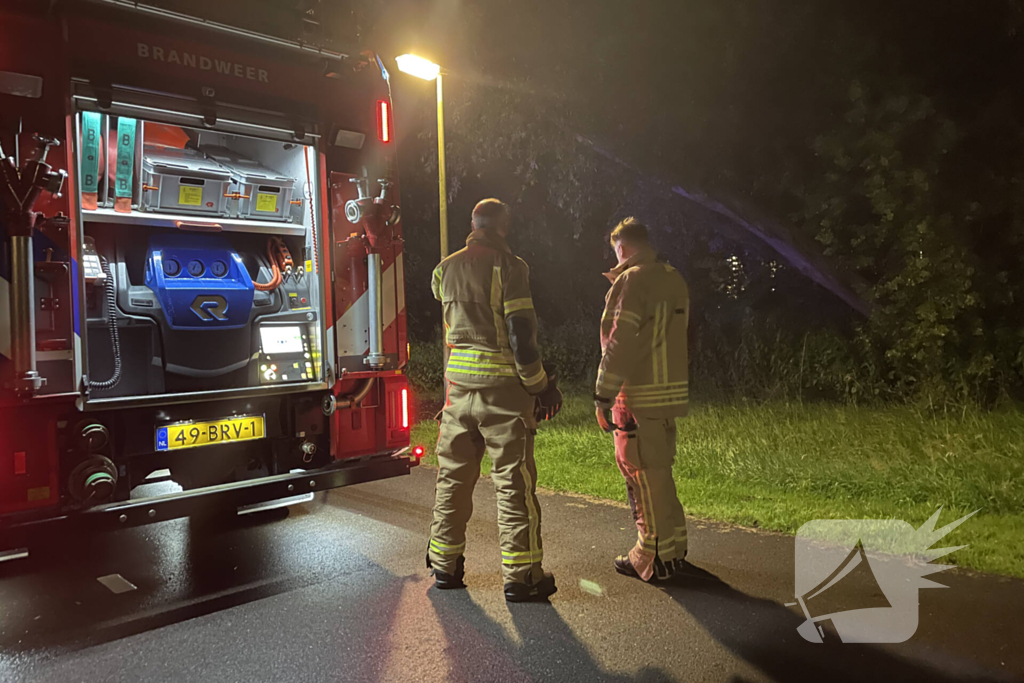 Kleine brand in bos snel geblust