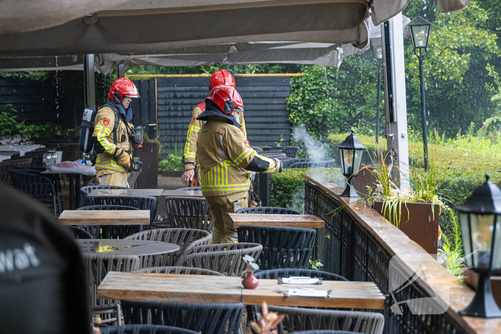 Gasbrander vat vlam bij restaurant