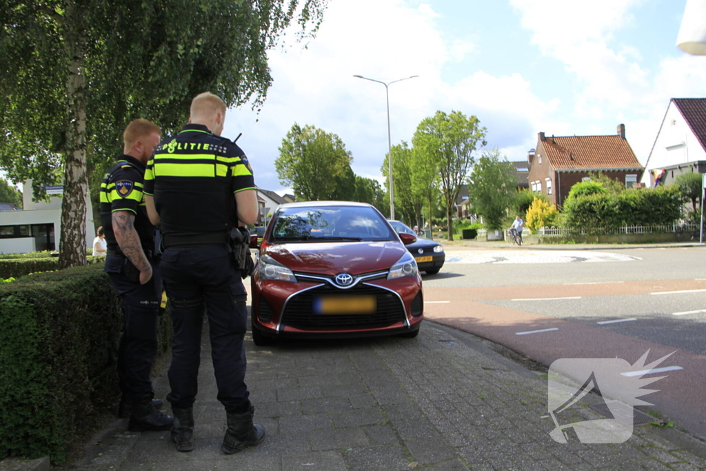 Fietser aangereden op rotonde