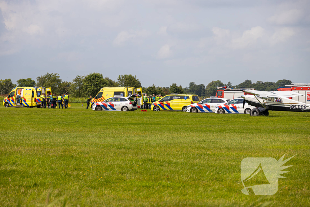 Sportvliegtuig neergestort bij vliegveld