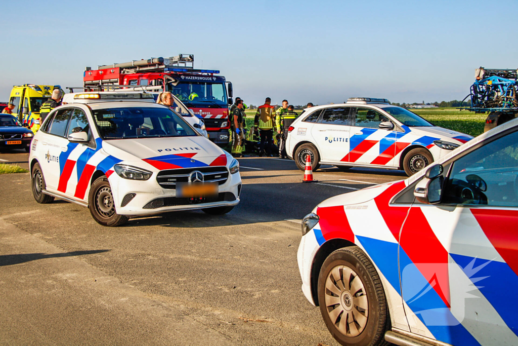 Motorrijder gewond na val