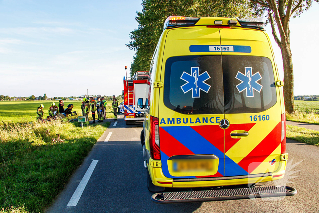 Motorrijder gewond na val