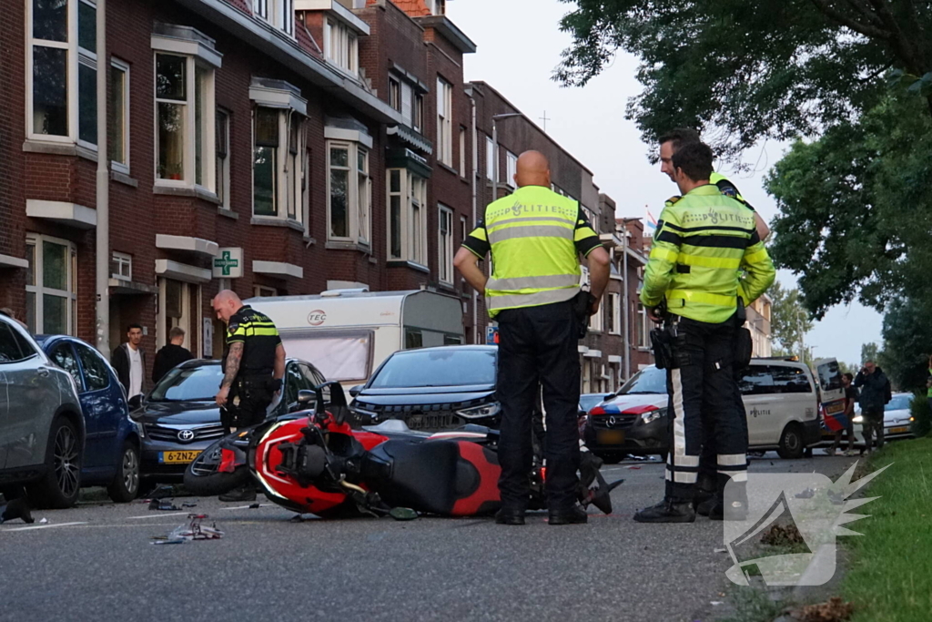 Grote schade na aanrijding met motorrijder