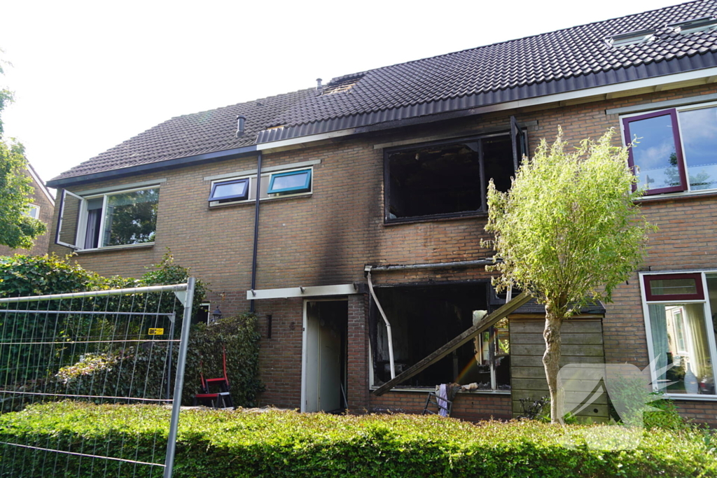 Aanhouding bij grote brand in woning