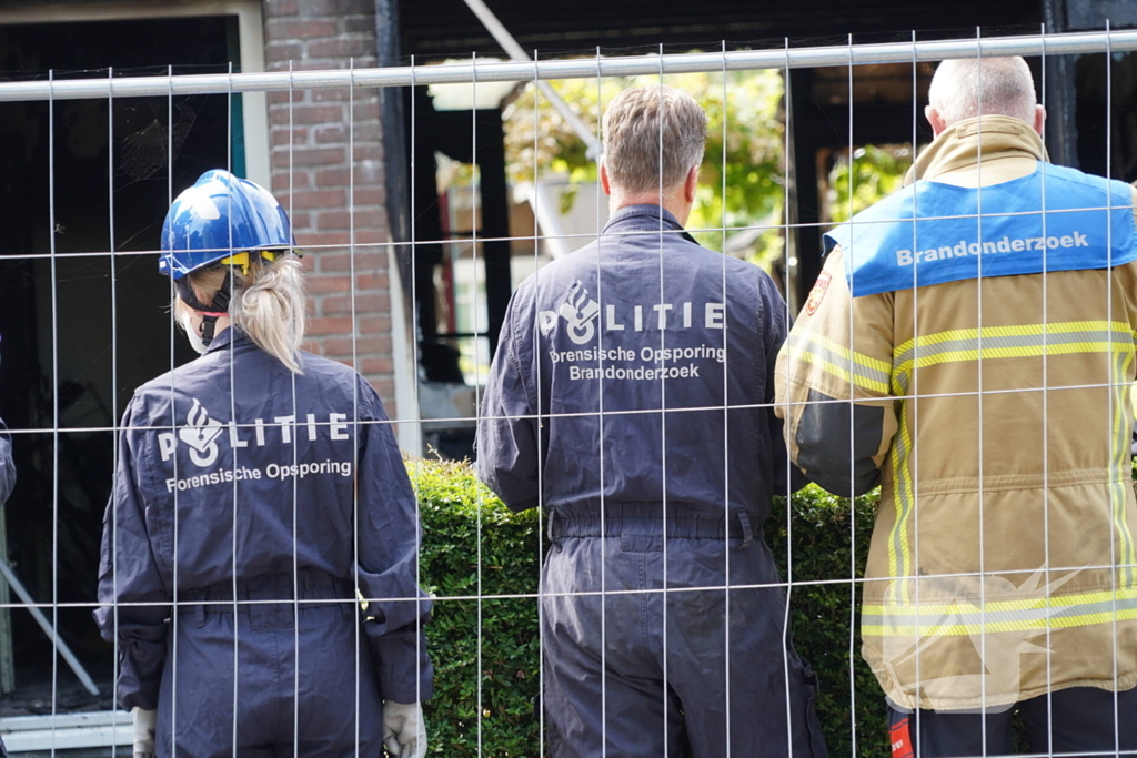 Aanhouding bij grote brand in woning