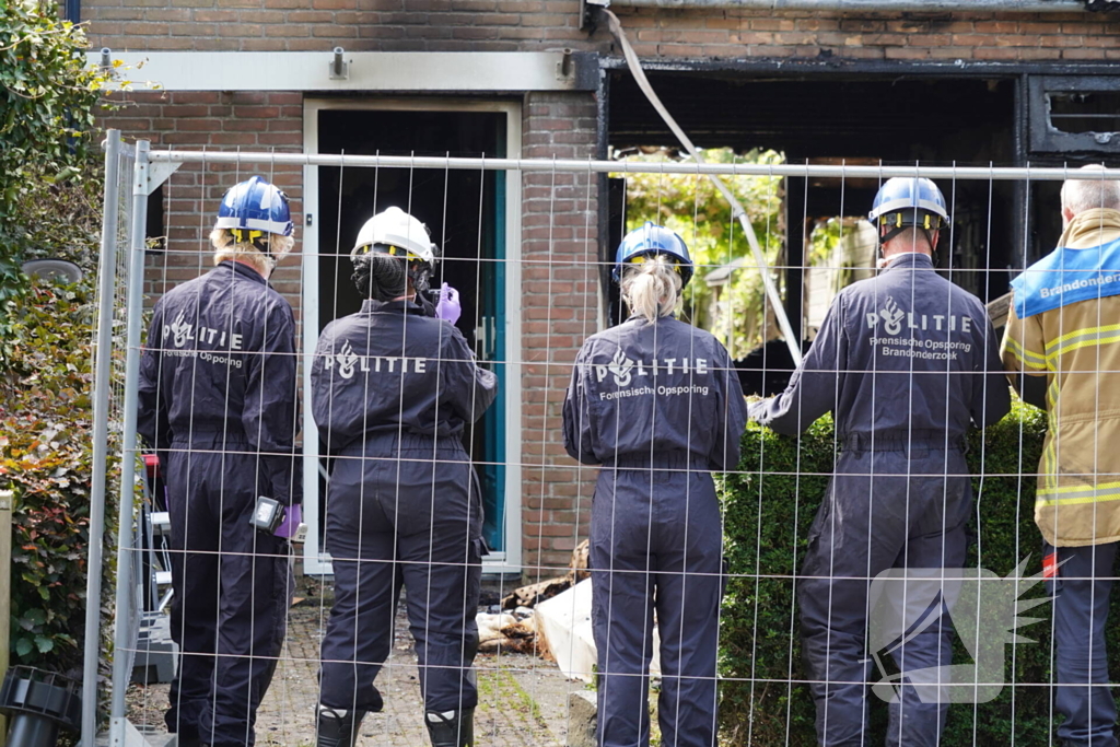 Aanhouding bij grote brand in woning